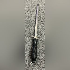 Vintage Knife Sharpening Stick Steel Rod Metal